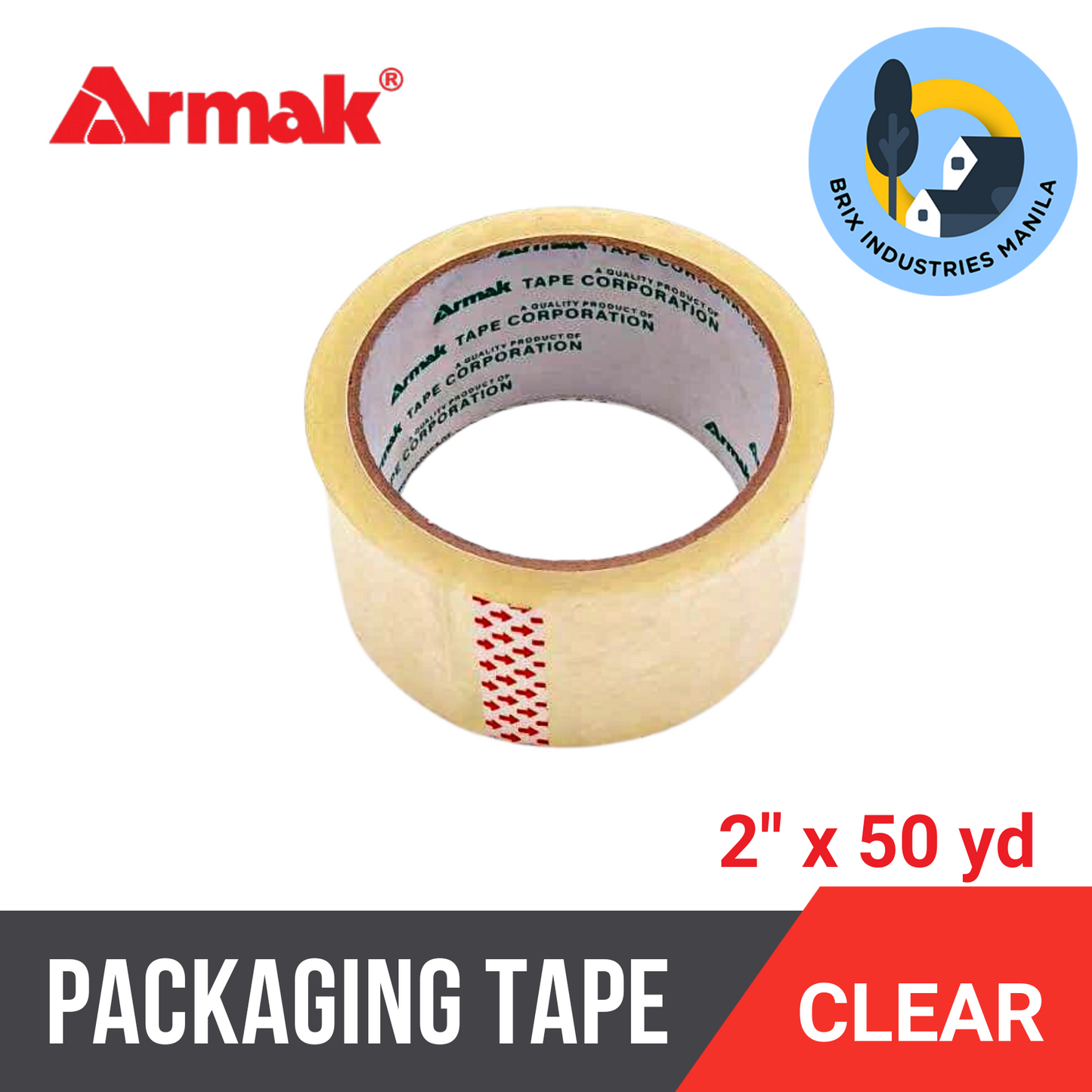 Armak Original Packaging Tape Clear 2 inches x 50 yards or 2 inches x 90 yards