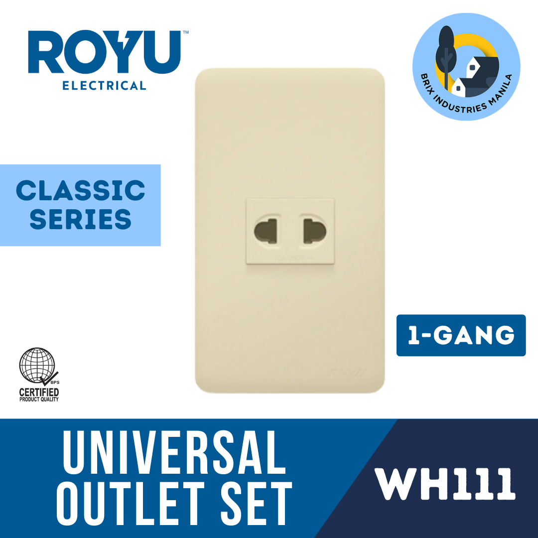 Royu Classic Series Universal Outlet Set 1 2 3 Gang WH111 WH113 WH115