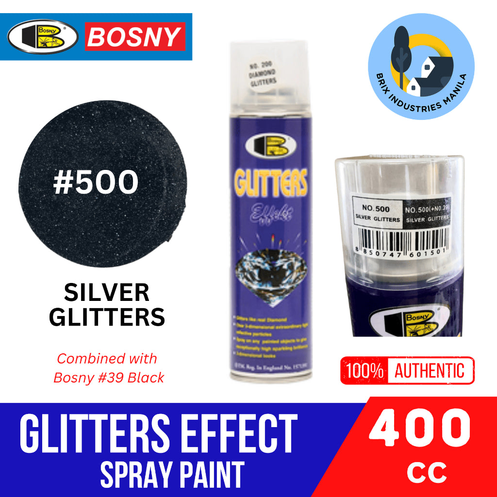 Bosny Glitters Effect Spray Paint (Diamond, Fantasy, Crystal, Silver, Gold, Twinkle) Glitters Effekt