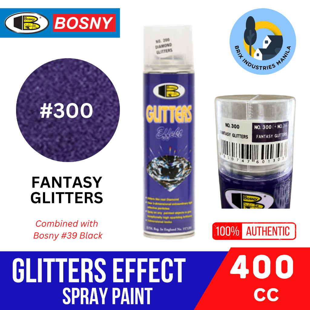 Bosny Glitters Effect Spray Paint (Diamond, Fantasy, Crystal, Silver, Gold, Twinkle) Glitters Effekt