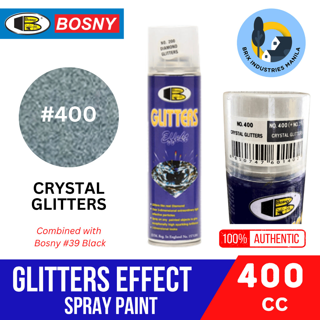 Bosny Glitters Effect Spray Paint (Diamond, Fantasy, Crystal, Silver, Gold, Twinkle) Glitters Effekt
