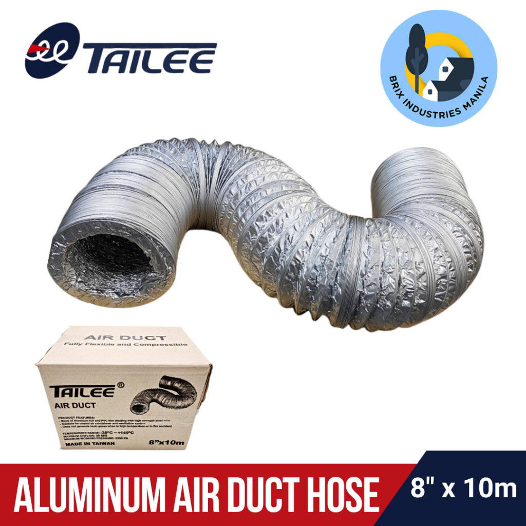 Tailee Aluminum Air Duct Hose All Sizes Available Length Fully Flexible and Compressible