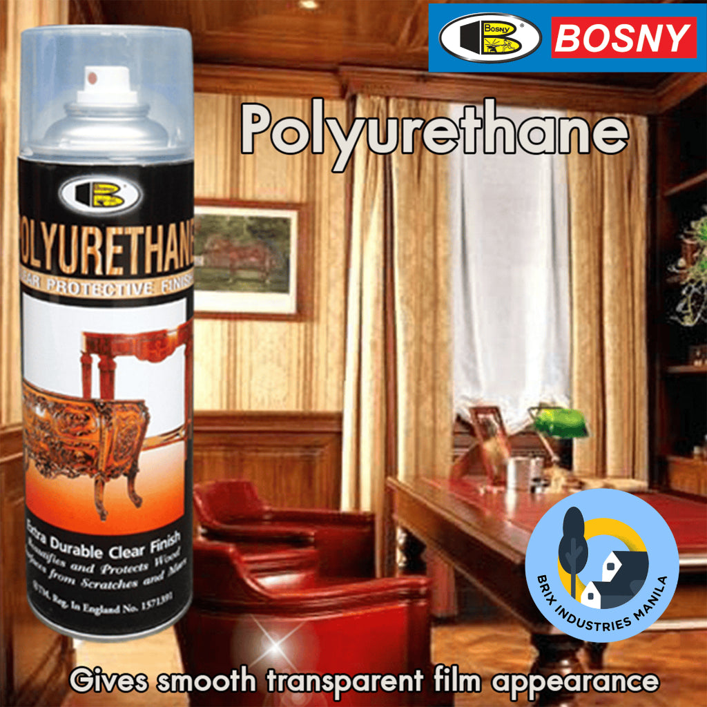 Bosny Polyurethane Clear Protective Finish 600cc 1900 Gloss or 1911 Matte Extra Durable