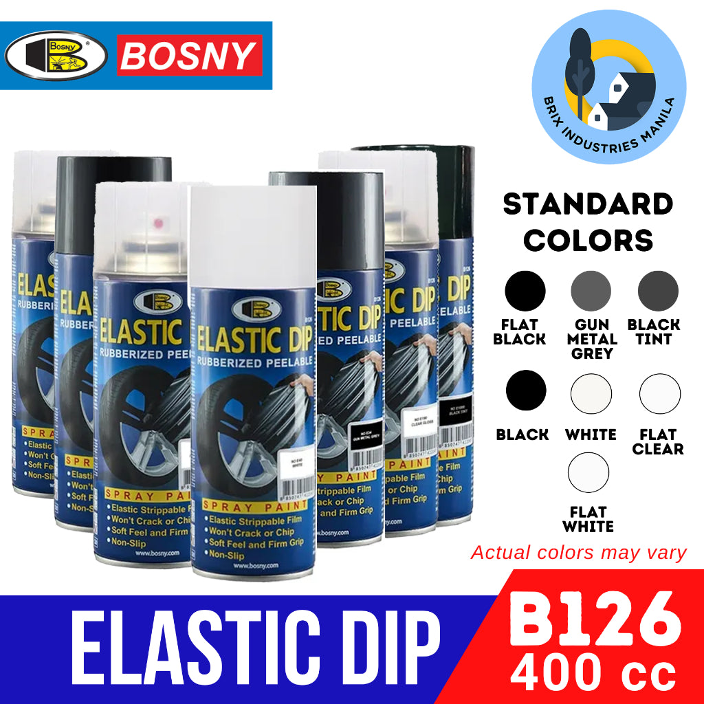 Bosny Elastic Dip Rubberized Peelable Spray Paint Elastidip Won't Crack and Non-Slip