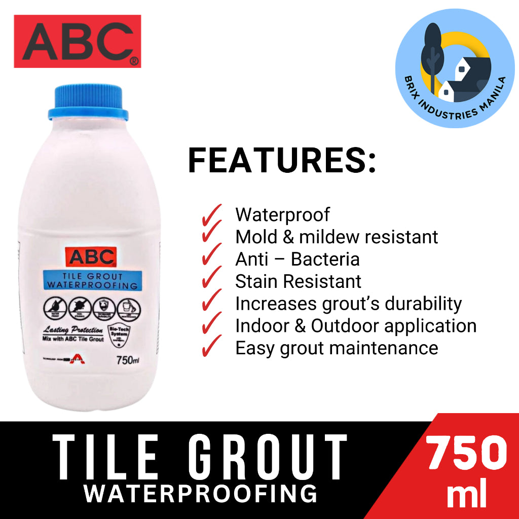 ABC Tile Grout Waterproofing 750ml with Bio-Tech System Acrylic Based Tile Grout Additive
