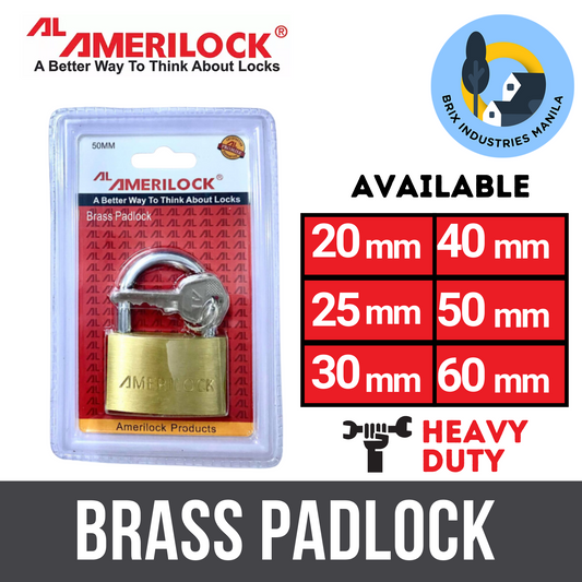 Amerilock Brass Padlock 20mm, 25mm, 30mm, 40mm, 50mm, 60mm Heavy Duty < Brix Industries Manila >
