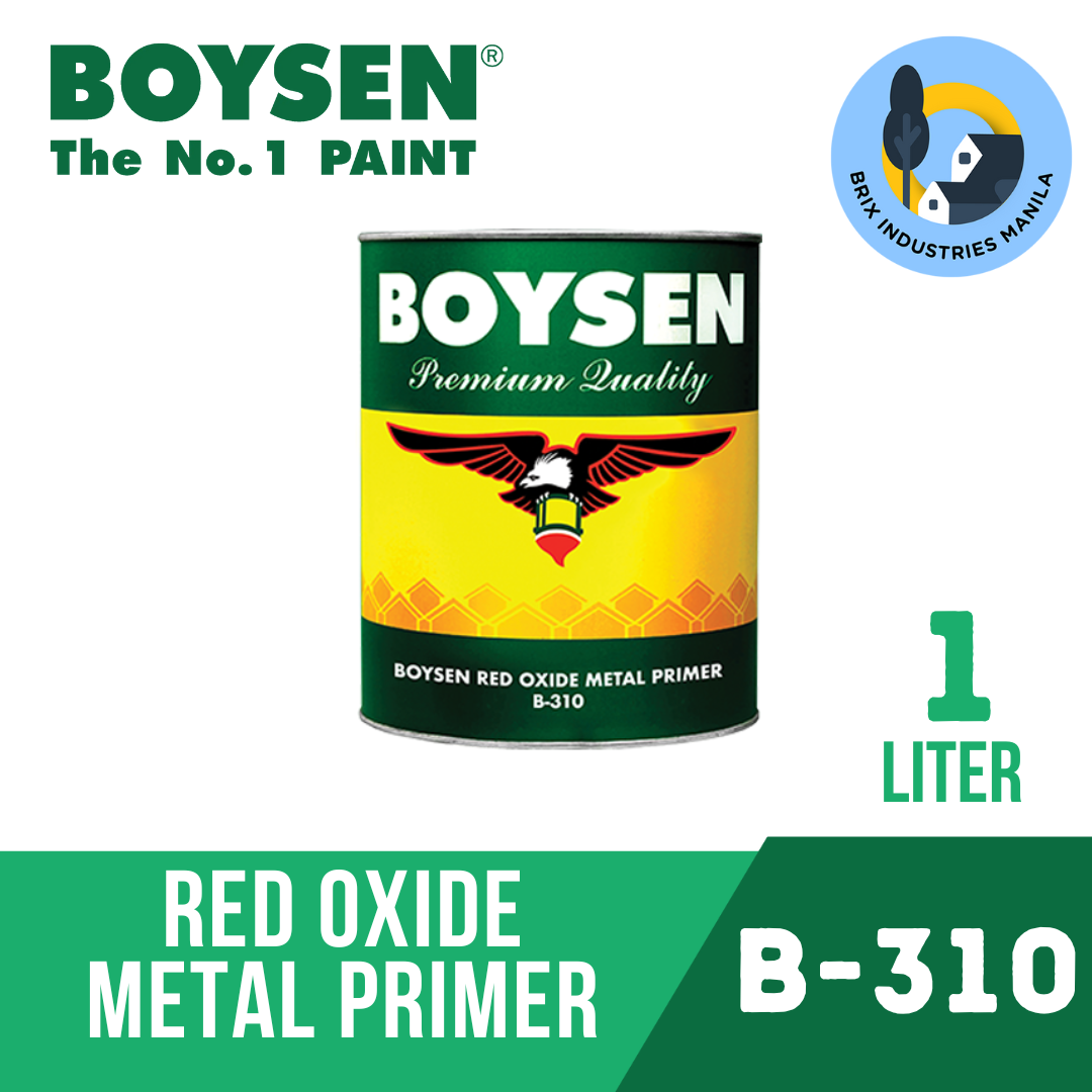 Boysen Red Oxide Metal Primer B-310 1 Liter or 4 Liters (Gallon) For Steel and Iron Surfaces