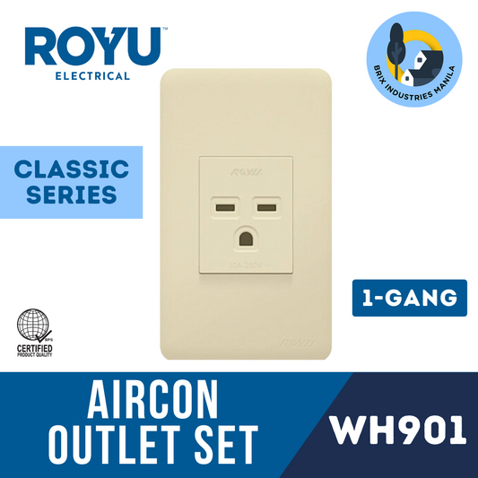 Royu Classic Series 1 Gang Aircon Outlet Set WH901