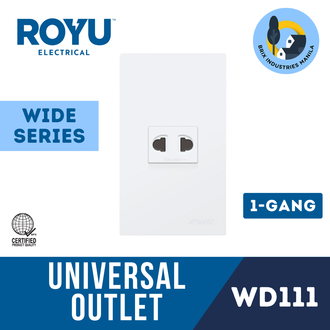 Royu Wide Series Universal Outlet Set 1 2 3 Gang WD111 WD113 WD115