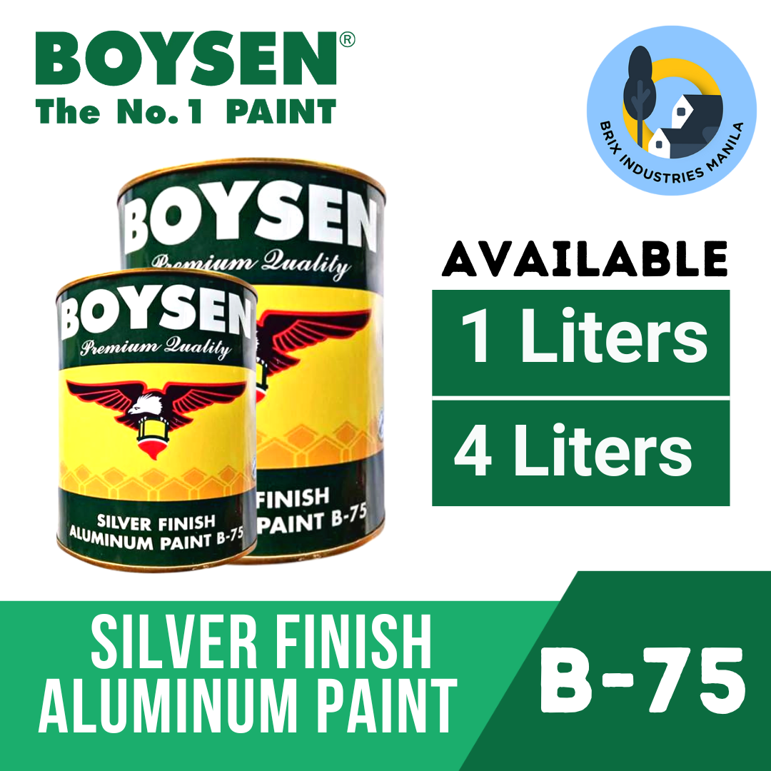 Boysen Silver Finish Aluminum Paint Liter or Gallon B-75 Metal Surfaces Brix Industries Manila