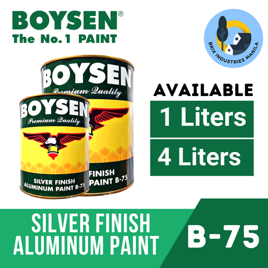 Boysen Silver Finish Aluminum Paint Liter or Gallon B-75 Metal Surfaces Brix Industries Manila