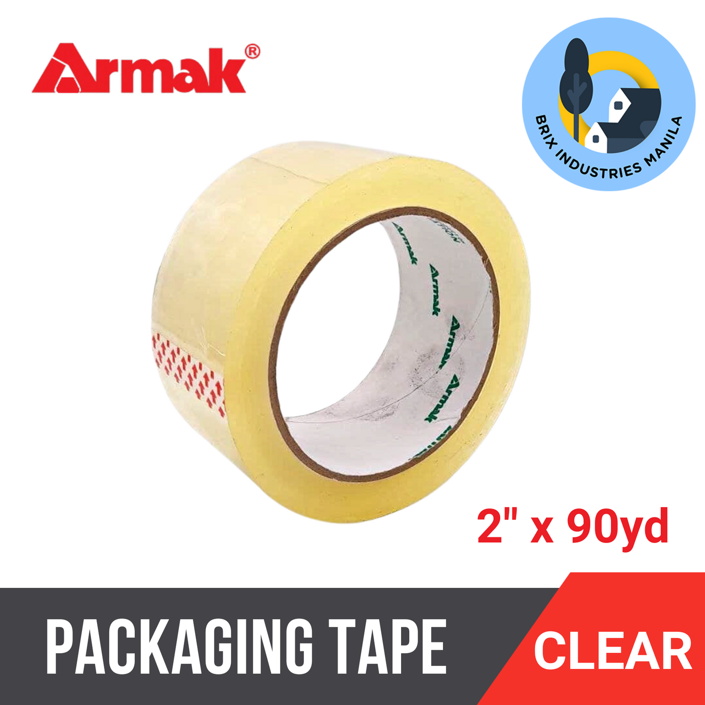 Armak Original Packaging Tape Clear 2 inches x 50 yards or 2 inches x 90 yards