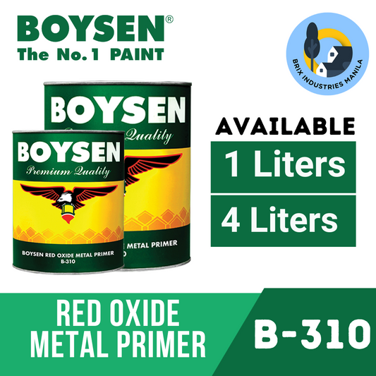 Boysen Red Oxide Metal Primer B-310 1 Liter or 4 Liters (Gallon) For Steel and Iron Surfaces