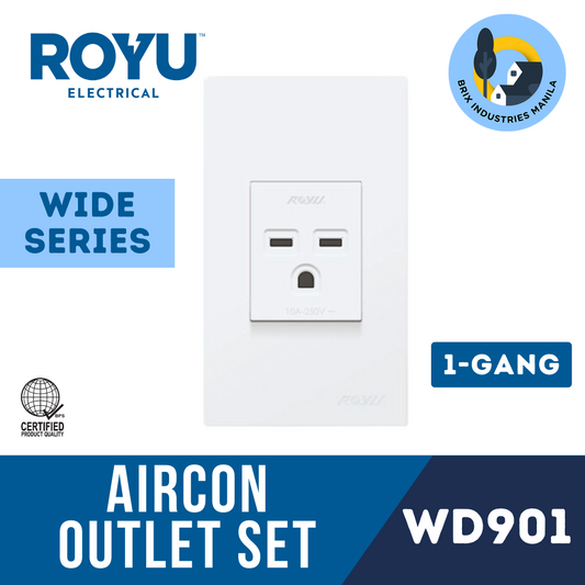 Royu Wide Series 1 Gang Aircon Outlet Set WD901