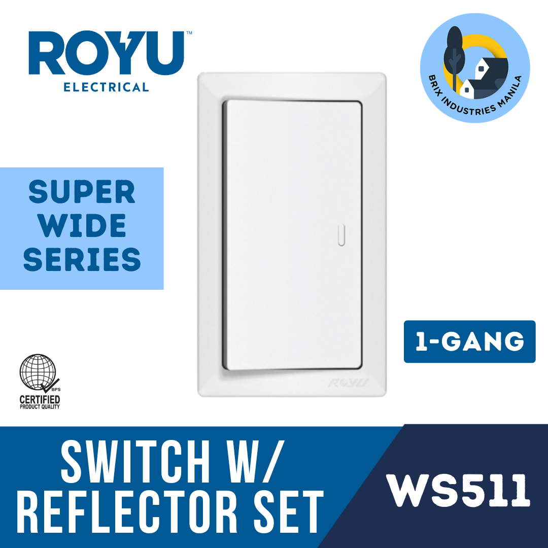 Royu Super Wide Series 1 Way Switch Set 1 2 3 Gang WS511 WS513 WS515