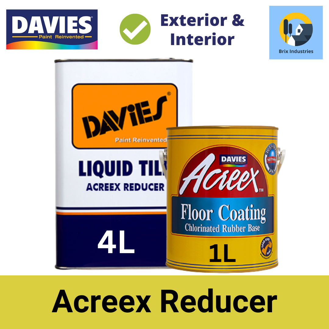 Davies Acreex Rubberized Floor Paint 1 Liter or 4 Liters Floor Coating Acreex Reducer Tile Red Brix Industries Manila
