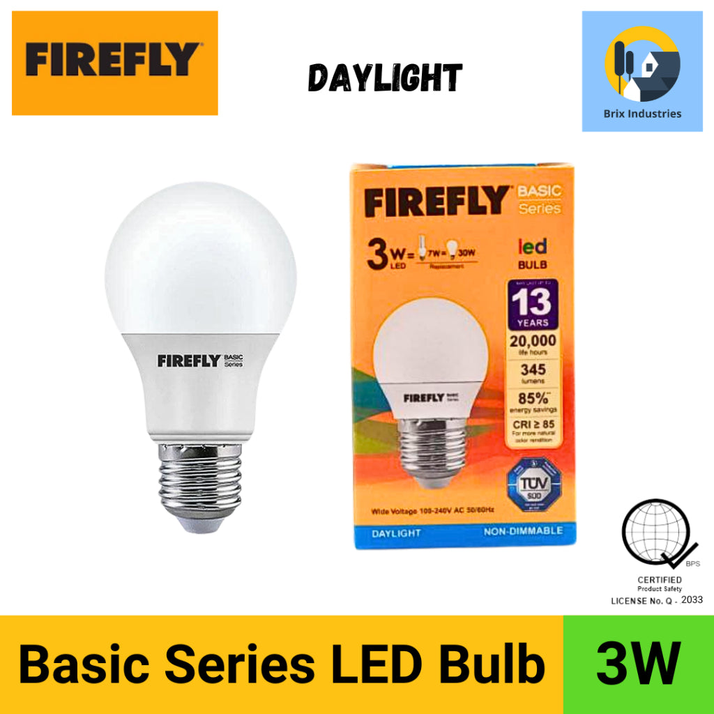 Firefly Basic Series LED Bulb Daylight or Warm White 3W, 5W, 7W, 9W, 11W, 13W, 15W Light Bulb E27
