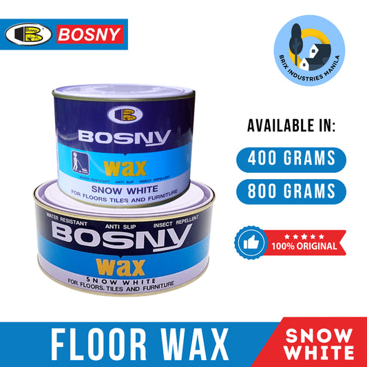 Bosny Wax Snow White 400g or 800g For Floor Tiles and Furniture Water-Resistant Anti-Slip