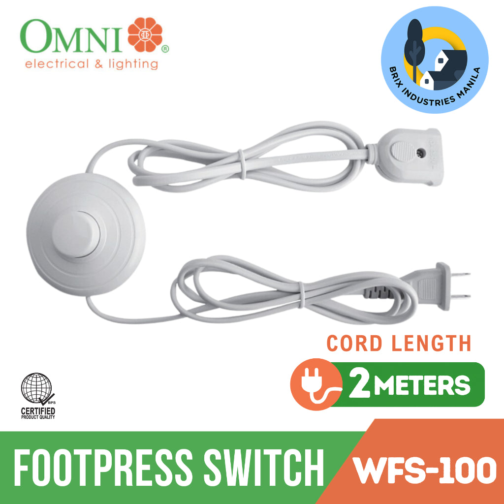 Omni Footpress Switch #WFS-100 Foot-Press Extension Cord