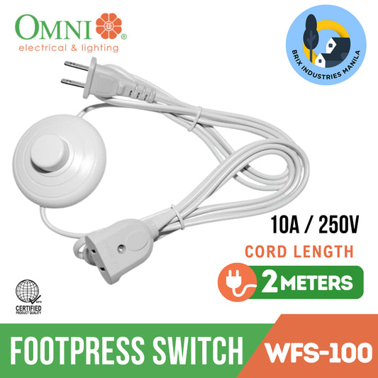 Omni Footpress Switch #WFS-100 Foot-Press Extension Cord