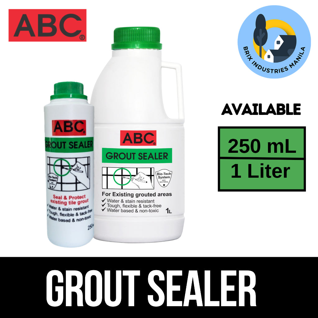 ABC Grout Sealer 250ml or 1 Liter Water and Stain Resistant Anti-Bacterial for Existing Grout Areas