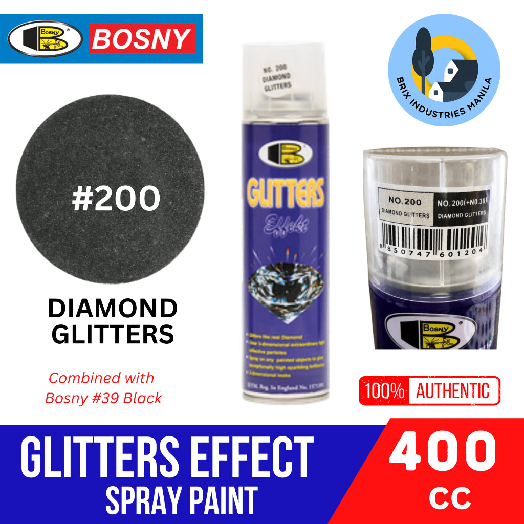 Bosny Glitters Effect Spray Paint (Diamond, Fantasy, Crystal, Silver, Gold, Twinkle) Glitters Effekt