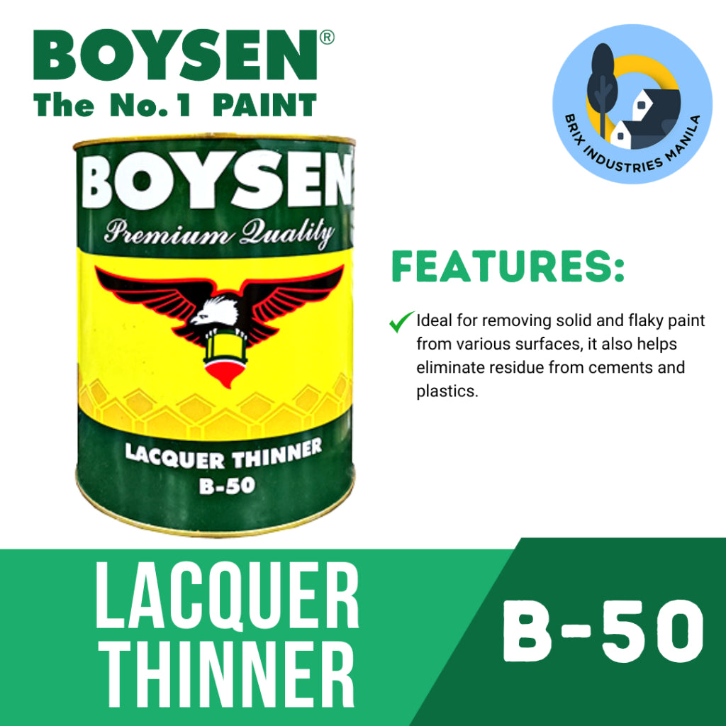 Boysen Lacquer Thinner 4 Liters (Gallon) B-50 Brix Industries Manila