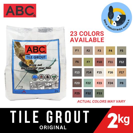 ABC Tile Grout Original 2kg 23 Colors Available Tile Joint Filler < Brix Industries Manila >