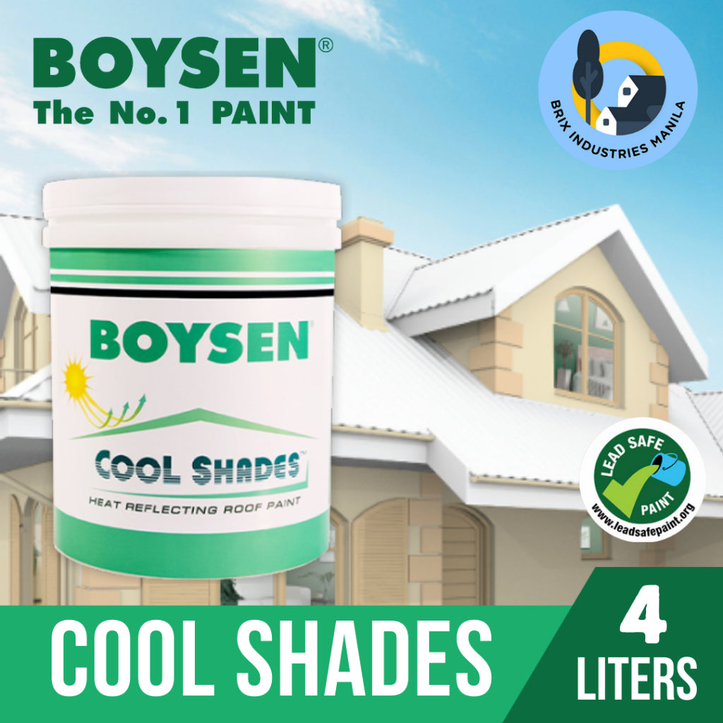 Boysen Cool Shades Roof Paint 4 Liters (Gallon) Heat Reflecting Roof Paint 7 Colors Available