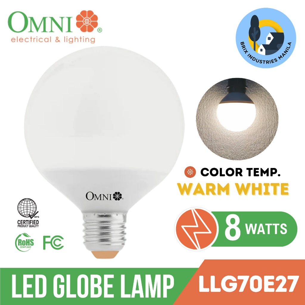 Omni LED Globe Lamp 8W 12W 16W Daylight and Warm White G70 G95 G120 White or Yellow