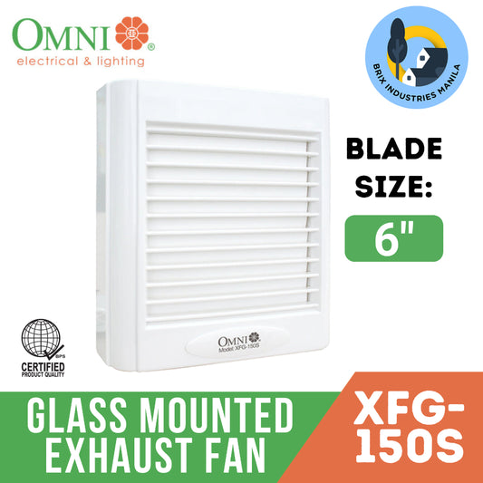 Omni Glass Mounted Exhaust Fan 6" #XFG-150S 6 inches