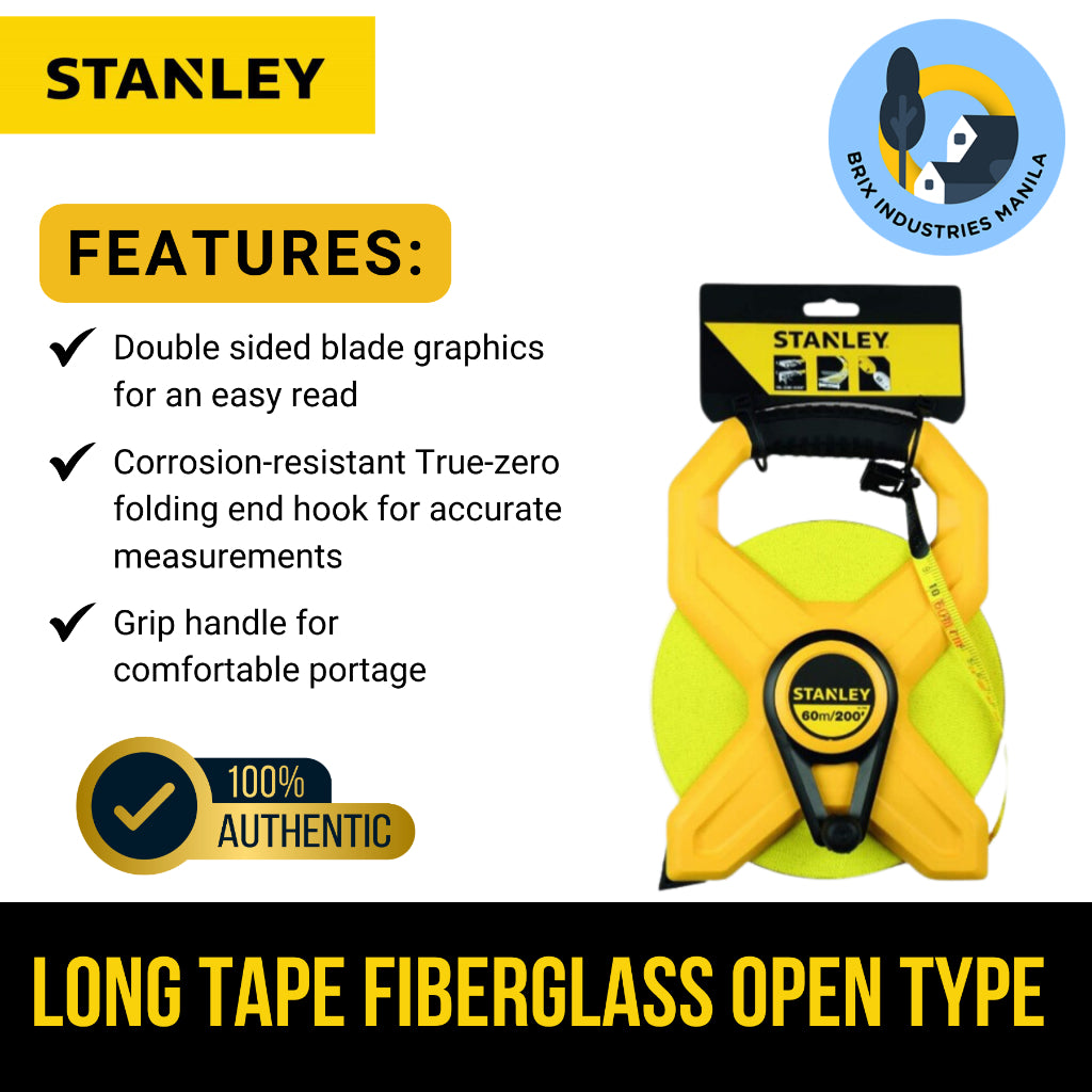Stanley Long Tape 30M and 60M Fiberglass Open 34791-8, 34794-8