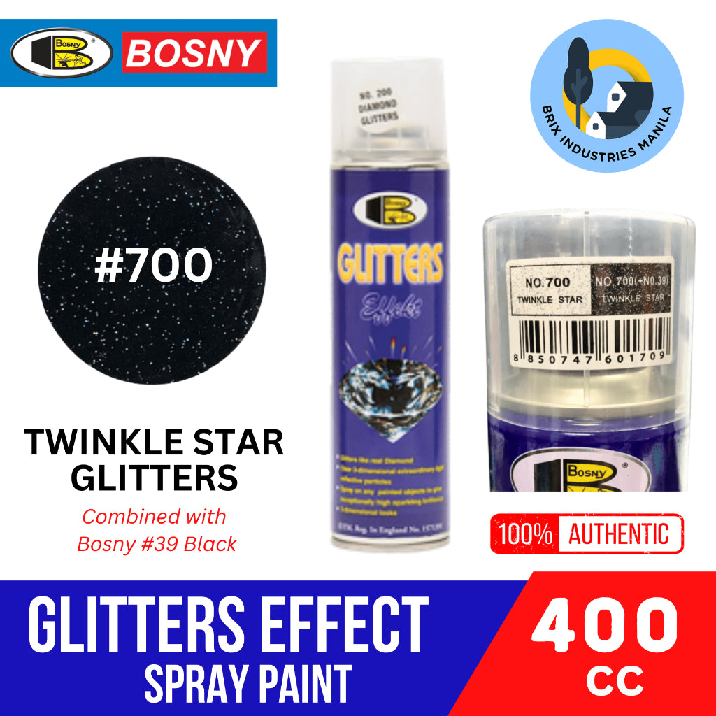 Bosny Glitters Effect Spray Paint (Diamond, Fantasy, Crystal, Silver, Gold, Twinkle) Glitters Effekt