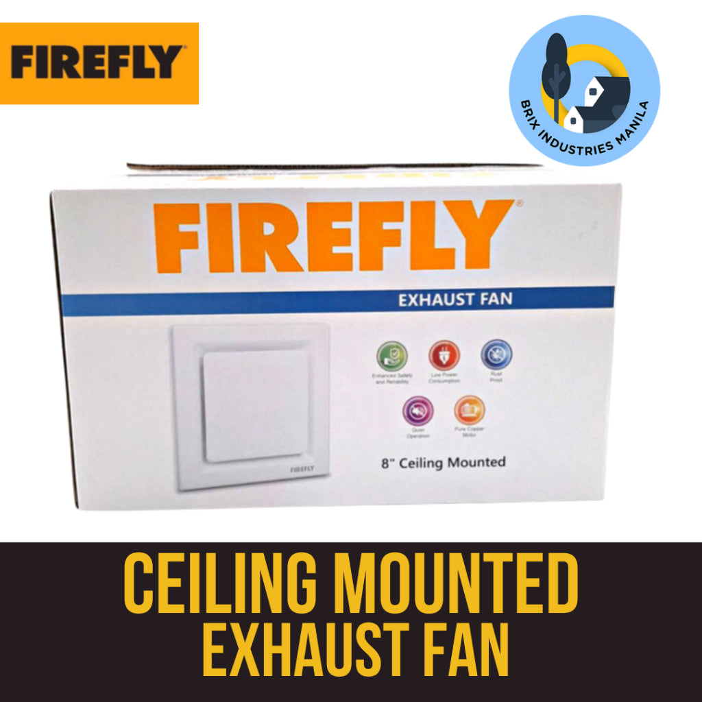 Firefly Ceiling Mounted Exhaust Fan 8" or 10" FEFC14/08W FEFC14/10W Brix Industries Manila