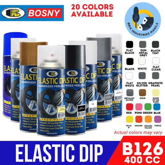 Bosny Elastic Dip Rubberized Peelable Spray Paint Elastidip Won't Crack and Non-Slip