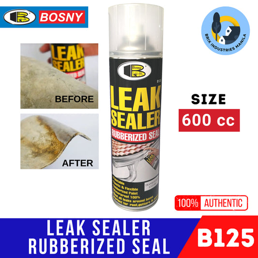 Bosny Leak Sealer Rubberized Seal 600cc B125 Translucent Clear Elastic Flexible Waterproof Brix