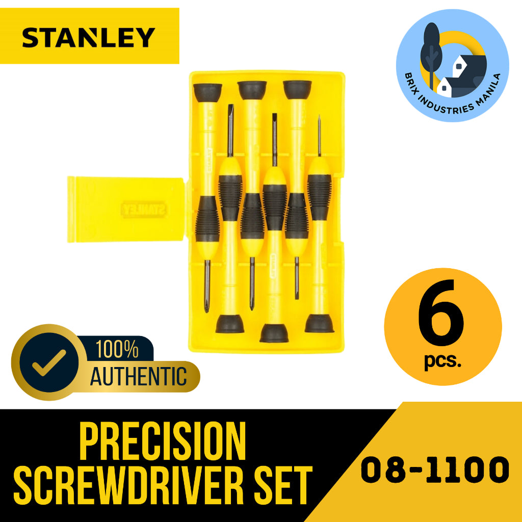 Stanley 6 Pieces Bi-Mat Precision Screwdriver Set (Yellow) STHT66052-8
