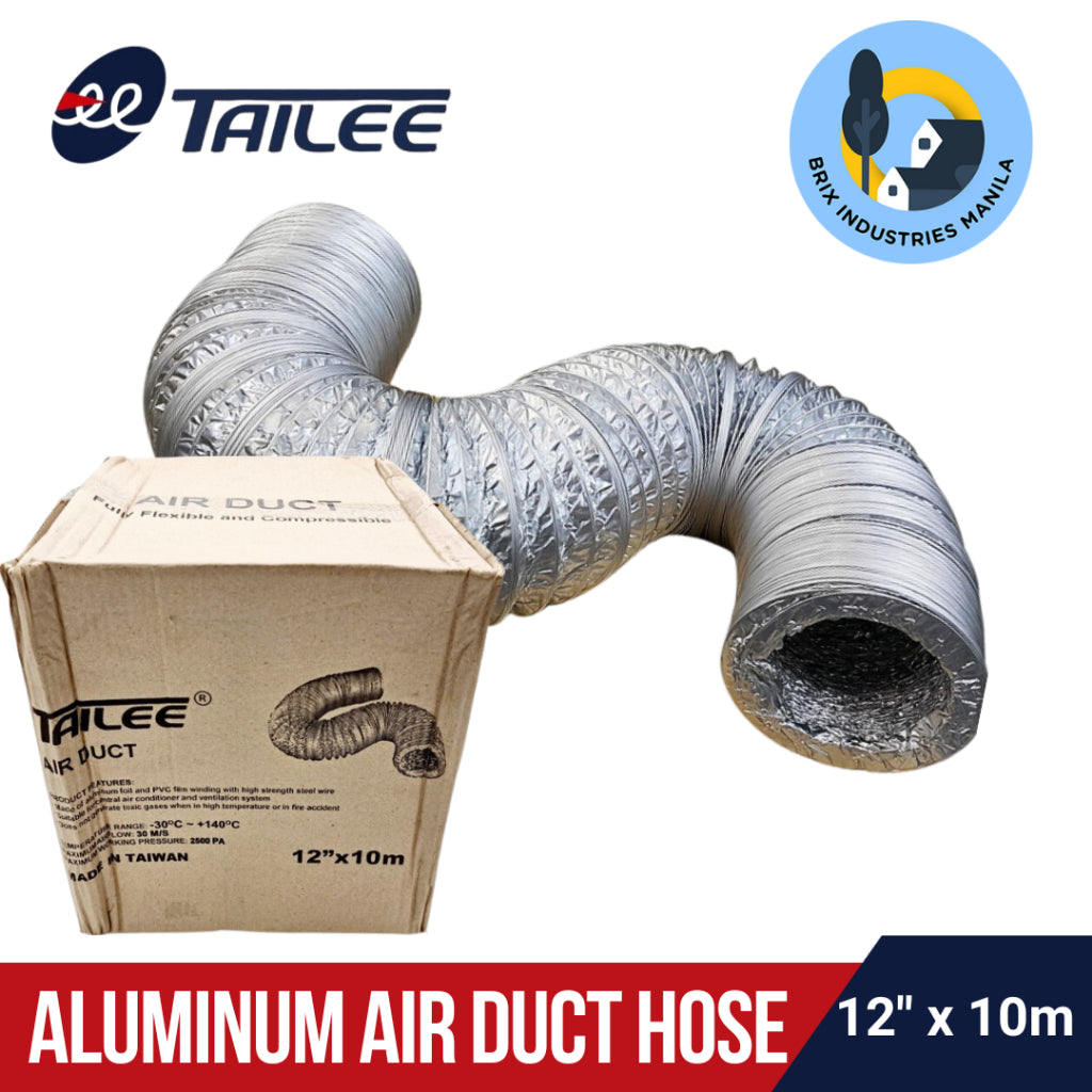 Tailee Aluminum Air Duct Hose All Sizes Available Length Fully Flexible and Compressible