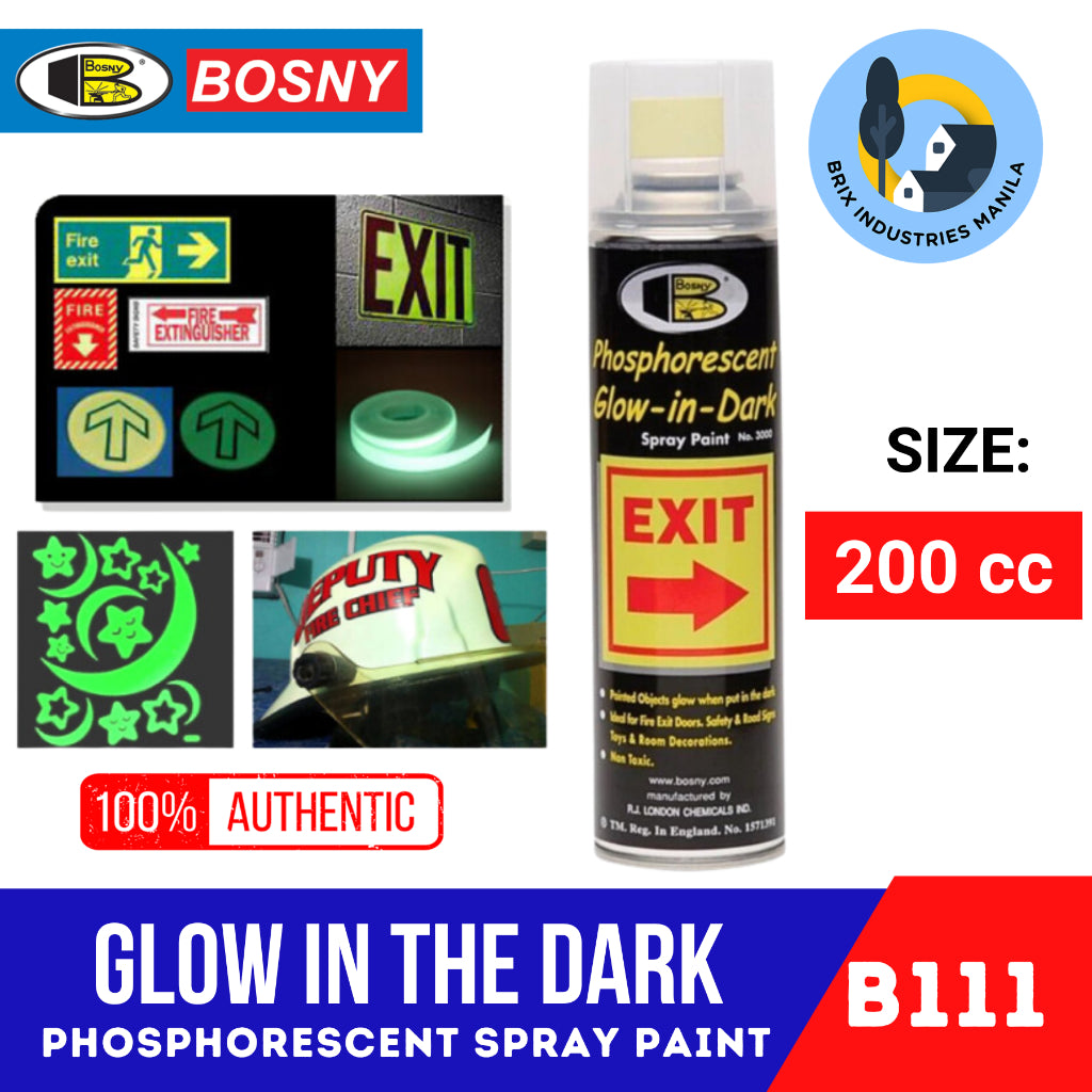 Bosny Phosphorescent Glow-In-Dark Spray Paint No. 3000 B111