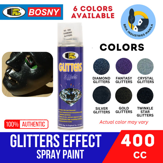 Bosny Glitters Effect Spray Paint (Diamond, Fantasy, Crystal, Silver, Gold, Twinkle) Glitters Effekt