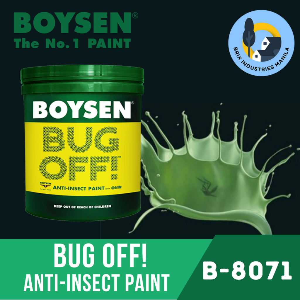 Boysen Bug Off Flat White 4 Liters (Gallon) B-8071 Anti-Insect Paint with Artilin