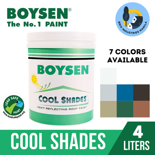 Boysen Cool Shades Roof Paint 4 Liters (Gallon) Heat Reflecting Roof Paint 7 Colors Available